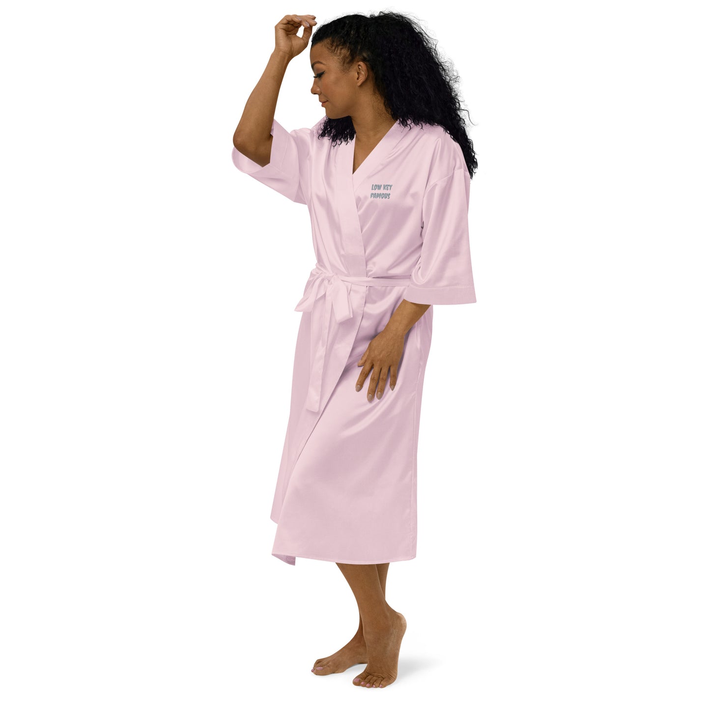 Low Key Famous Satin Robe