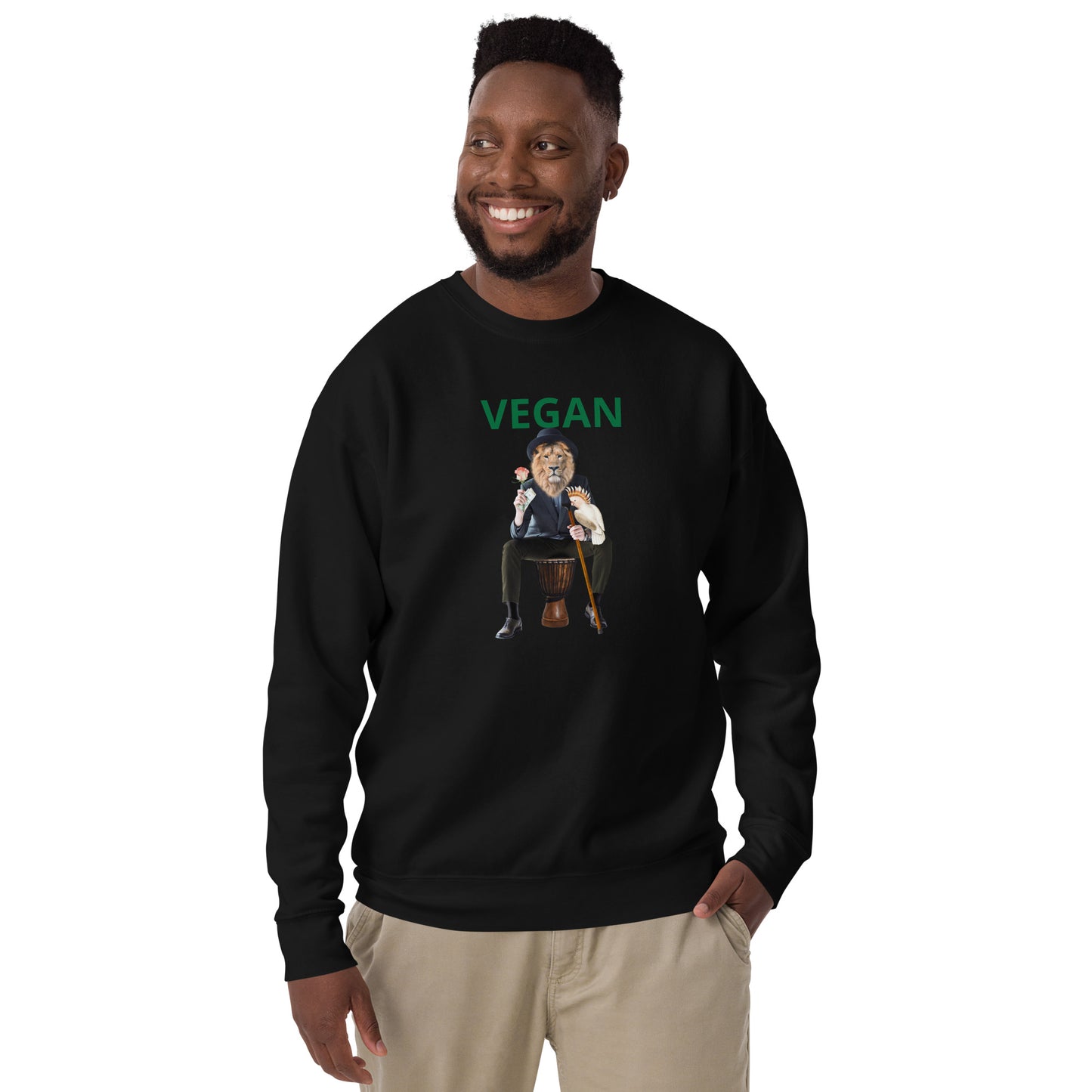 Vegan Lion Unisex Premium Sweatshirt