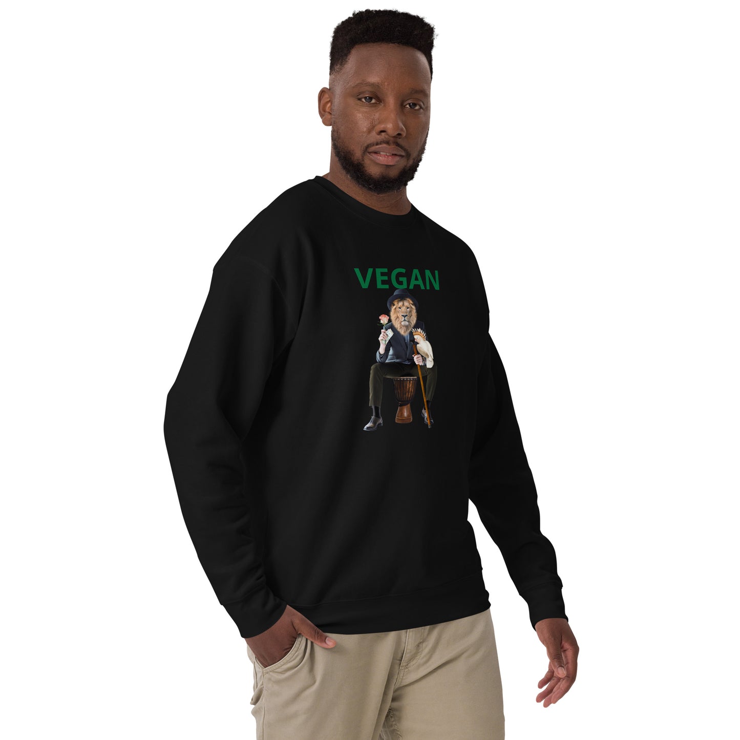 Vegan Lion Unisex Premium Sweatshirt