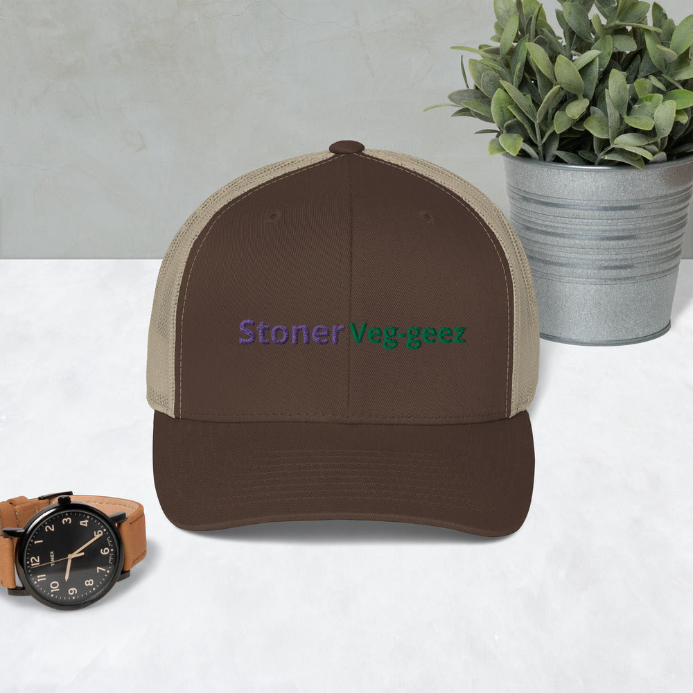 Stoner Veg-geez Trucker Cap