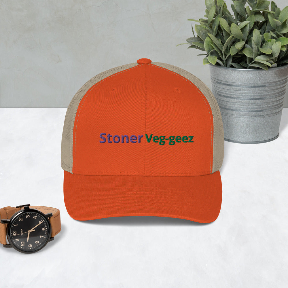 Stoner Veg-geez Trucker Cap