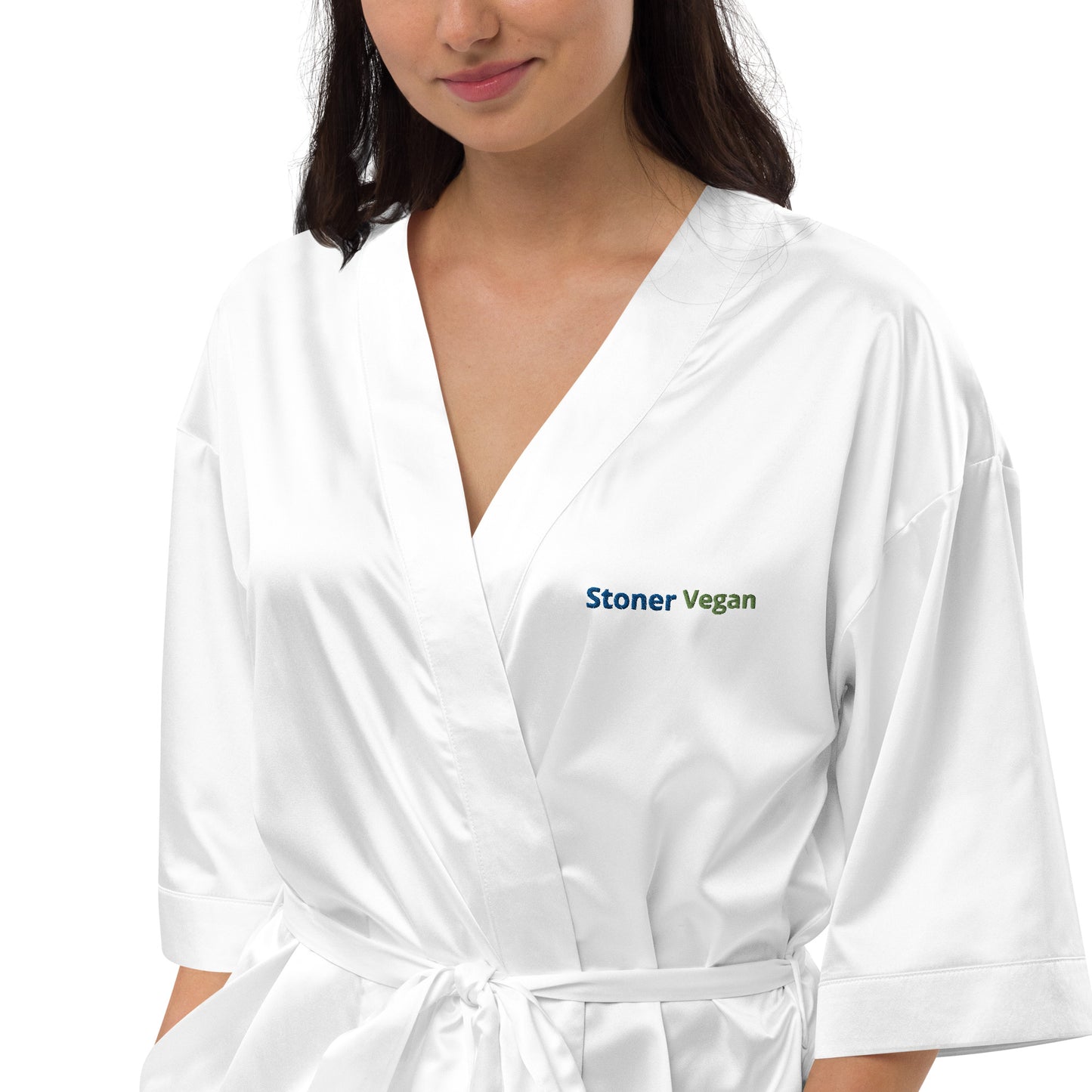 Stoner Vegan Satin Robe