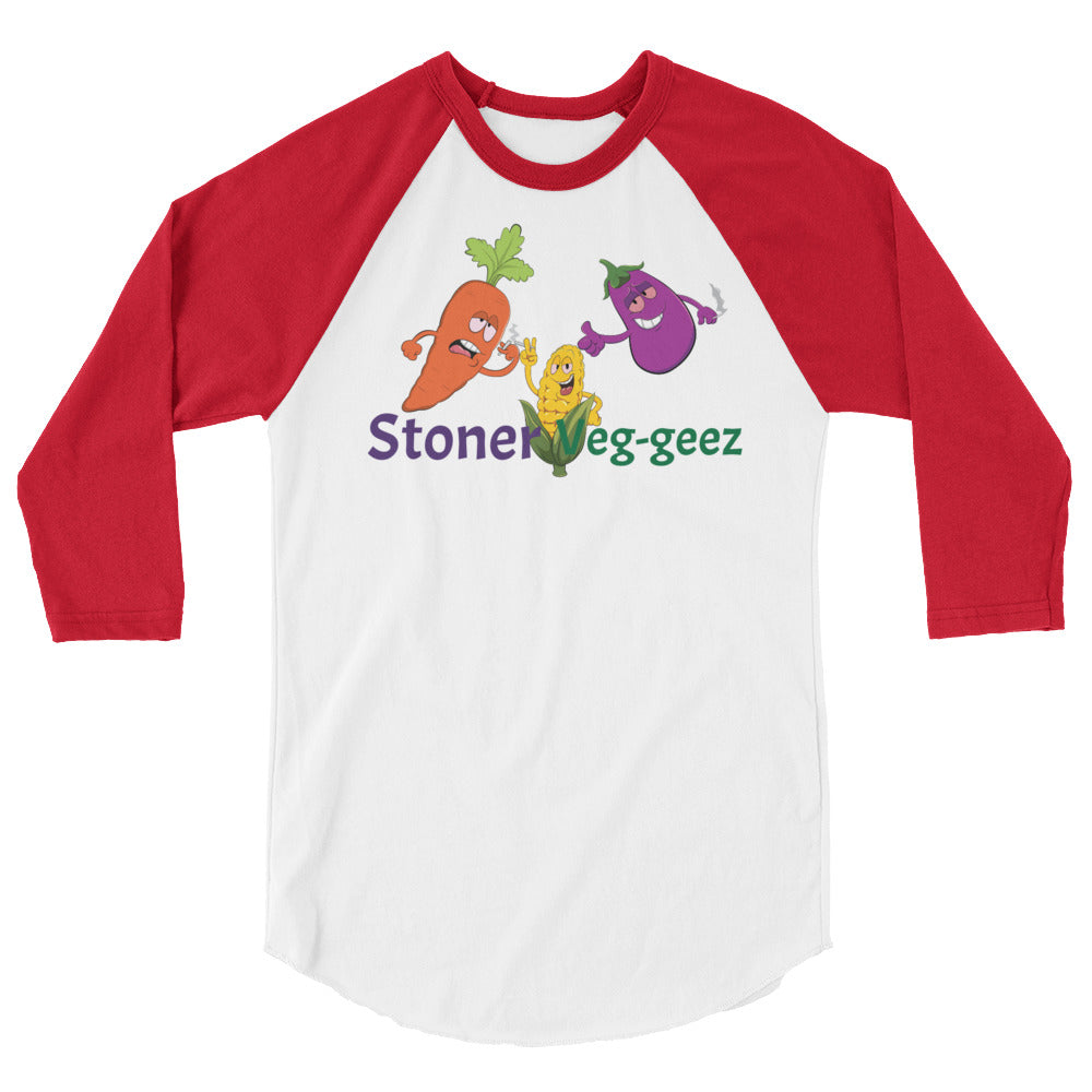 Stoner Veg-geez 3/4 Sleeve Raglan Shirt